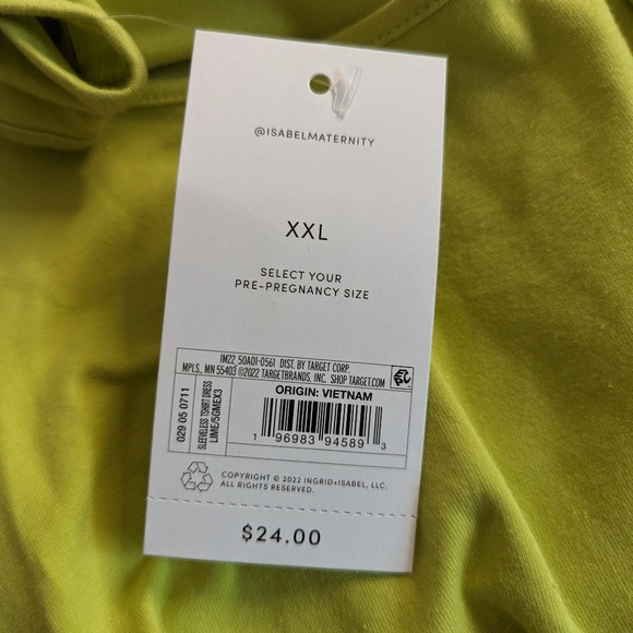 Isabel Maternity Sleeveless Bodycon Ruched Maternity Dress Green - Picture 8 of 11